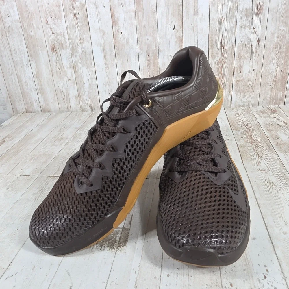 Nike Metcon 6 Baroque Brown Gum‎ Gold Mens Training Shoes CV1262-200 Size 12.5